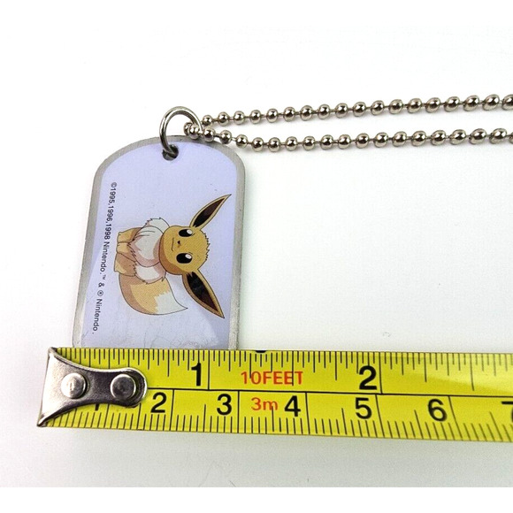 Vintage Pokemon PIKACHU Dog Tag 1999 Nintendo Game Freak Creatures Ball Chain - Picture 8 of 9